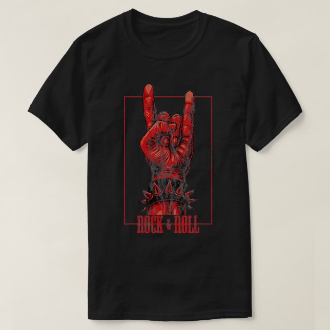 Rock & Roll Devil's Salute Rocker Concert  T-Shirt (Design Front)
