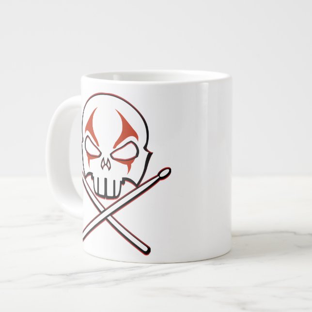 Rock & Roll Drummer Coffee Cups (Front Left)