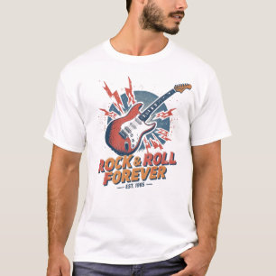 Rock & Roll Forever – Vintage Guitar T-Shirt