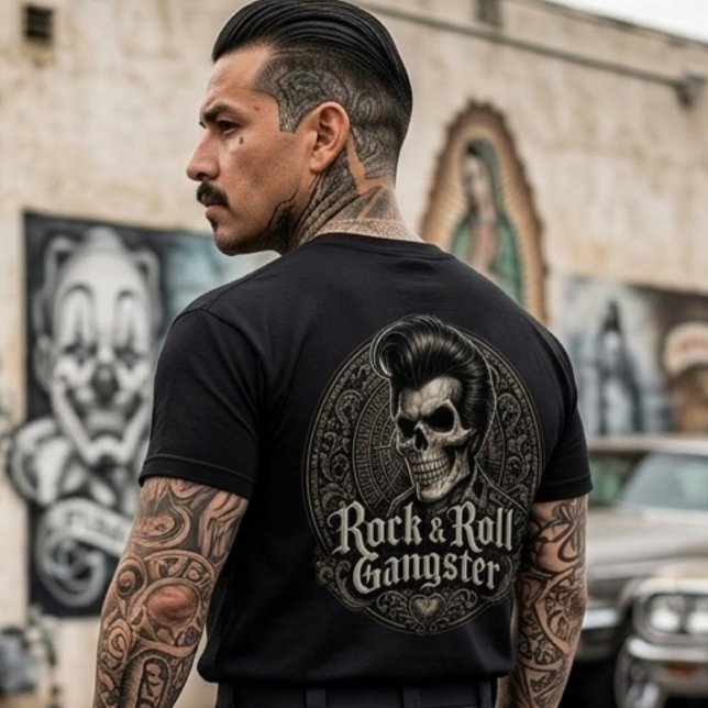 Rock & Roll Gangster Back hit T-Shirt (Rock & Roll Gangster Back hit T-Shirt)