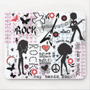 Rock & Roll Girls Mouse Pad