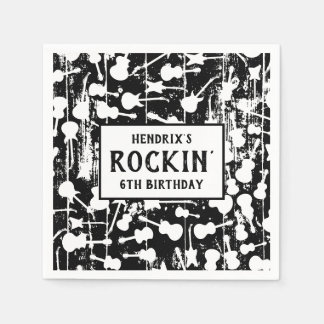 Rock & Roll Guitar Birthday Party Napkins
