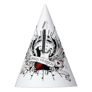 Rock & Roll Guitar Heavy Metal Band Music Musician Party Hat