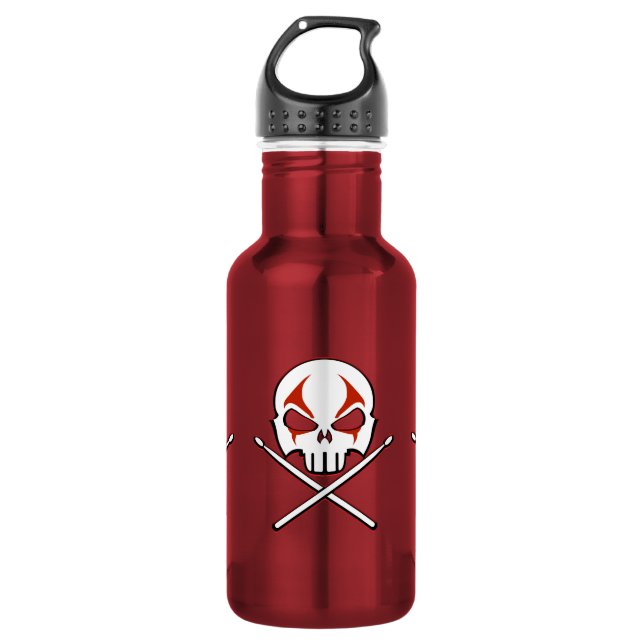Rock & Roll Heavy Metal Drummer 532 Ml Water Bottle (Front)