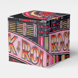 Rock & Roll Jukebox Retro Cube Favour Box