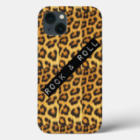 Rock & Roll Leopard Print Cell Phone Case