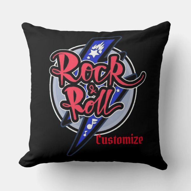 Rock & Roll Lightning Cushion (Front)