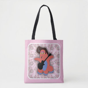 Rock Roll Monster Cute Cartoon Character Art Tote Bag