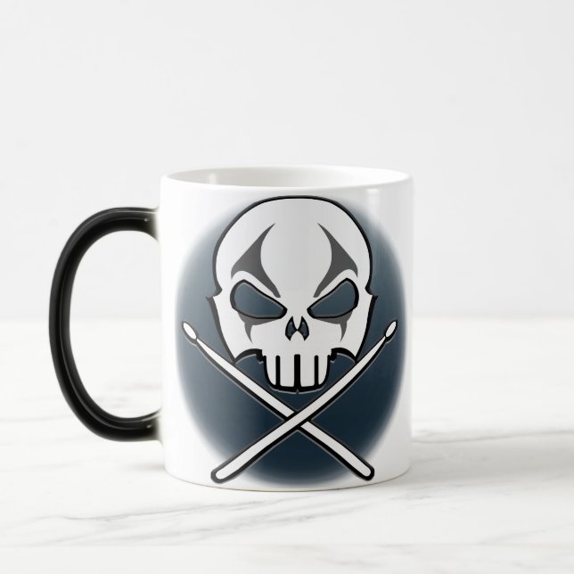 Rock & Roll Mug Cup Heavy Metal Drummer Cups Gifts (Left)