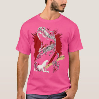 Rock Roll Music Concert Festival Dinosaur Trex Gui T-Shirt