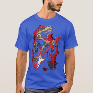 Rock Roll Music Concert Festival Dinosaur Trex Gui T-Shirt