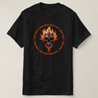 Rock & Roll Music Flaming Skull Heavy Metal Rocker