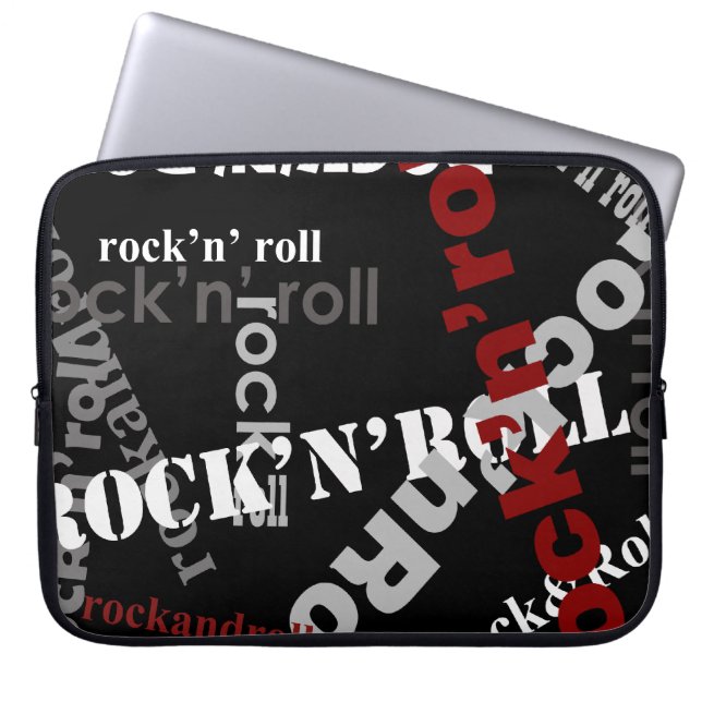 rock & roll patterns laptop sleeve (Front)