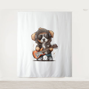Rock  Roll Puppy Dog (Six)   Tapestry