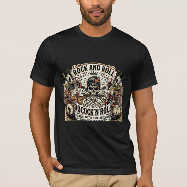 Rock & Roll Revival | Skull & Strings Festival Tee (Front)