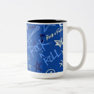 Rock & Roll Rock Star Blue Coffee Mug