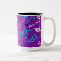 Rock & Roll Rock Star Purple Coffee Mug