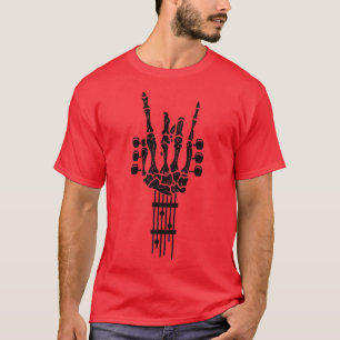 Rock & Roll Skeleton Design Guitar Music Lover Pre T-Shirt