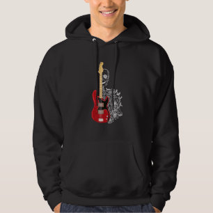 Rock Roll Skeleton Guitar Music 1 Hoodie