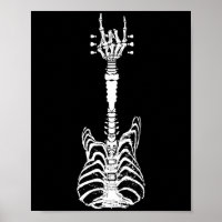 Rock & Roll Skeleton Guitar Music Lover Gift