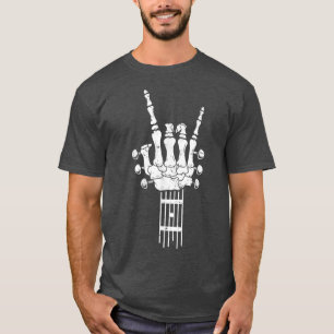 Rock & Roll Skeleton Guitar Music Lover Guitarist  T-Shirt