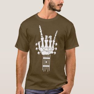 Rock Roll Skeleton Guitar Music Lover Music Lover T-Shirt