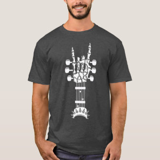 Rock & Roll Skeleton Guitar Music Lover Rockstar  T-Shirt