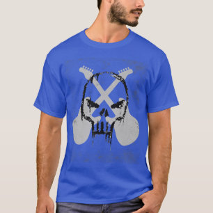 Rock & Roll Skeleton Guitar Player Figurine Music T-Shirt