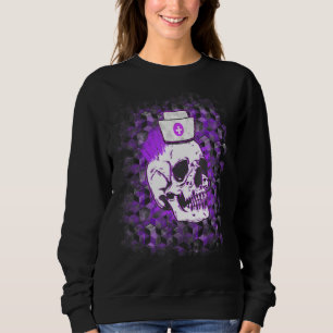 Rock & Roll Skeleton Nurse Hospital Health Medicin Sweatshirt