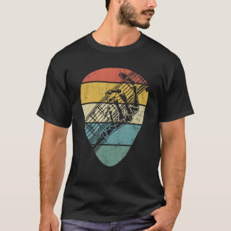 Rock & Roll Skeleton Vintage Funny Guitar Player M T-Shirt
