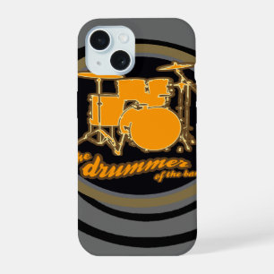 rock & roll ~ the drummer iPhone 15 case