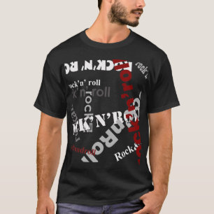 rock & roll typography design T-Shirt