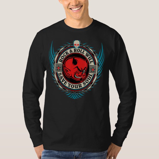 Rock & Roll Will Save Your Soul T-Shirt (Front)
