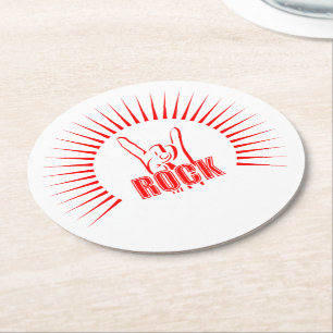 Rock Round Paper Coaster