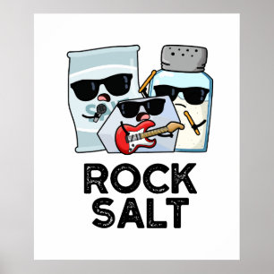 Rock Salt Funny Condiment Music Pun Poster