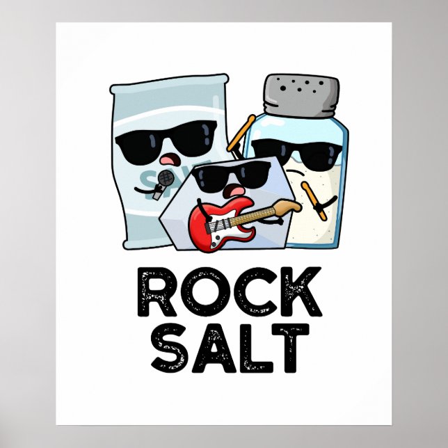 Rock Salt Funny Condiment Music Pun  Poster (Front)