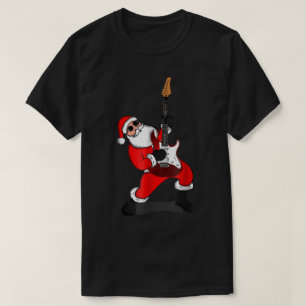 Rock Santa Guitar Christmas Design T-Shirt