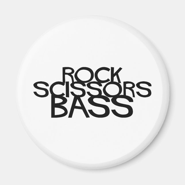 Rock Scissors Bass Magnet (Front)