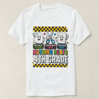 Rock Scissors Paper Nothing Beats 4th Grade T-Shirt