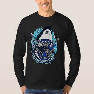 Rock Shark Super Fashion Unique Charm Music Fan T-Shirt