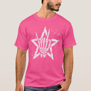 Rock Sign Punk Skeleton Hand Rockn Roll Music T-Shirt