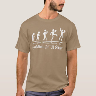 Rock Singer Evolution Funny Stick Figure for Musi T-Shirt