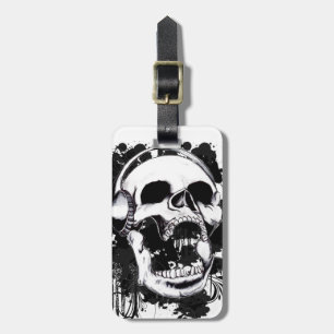 Rock Skull Luggage Tag