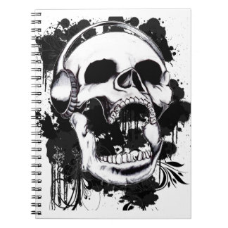 Rock Skull Spiral Notebook