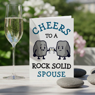 Rock Solid Funny Wife Husband Happy Birthday Card