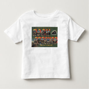 Rock Springs, Wyoming - Large Letter Scenes Toddler T-Shirt