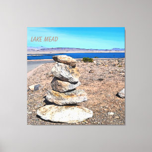 Rock Stacking  Canvas Print