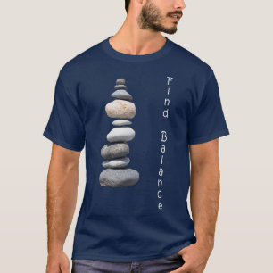 Rock Stacking  Find Balance Nature Cairn T-Shirt