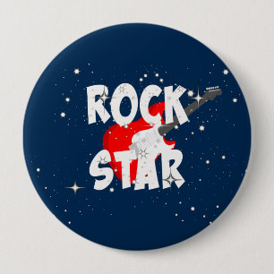 "Rock Star" 10 Cm Round Badge