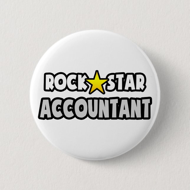Rock Star Accountant 6 Cm Round Badge (Front)